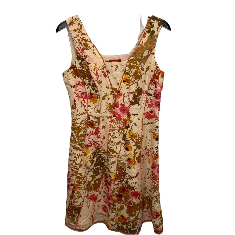 Sundance Evelyn 100% Silk Floral Sleeveless Dress Size 4